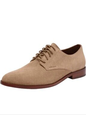 New Coach Mens Davi Derby Suede Shoes 8.5